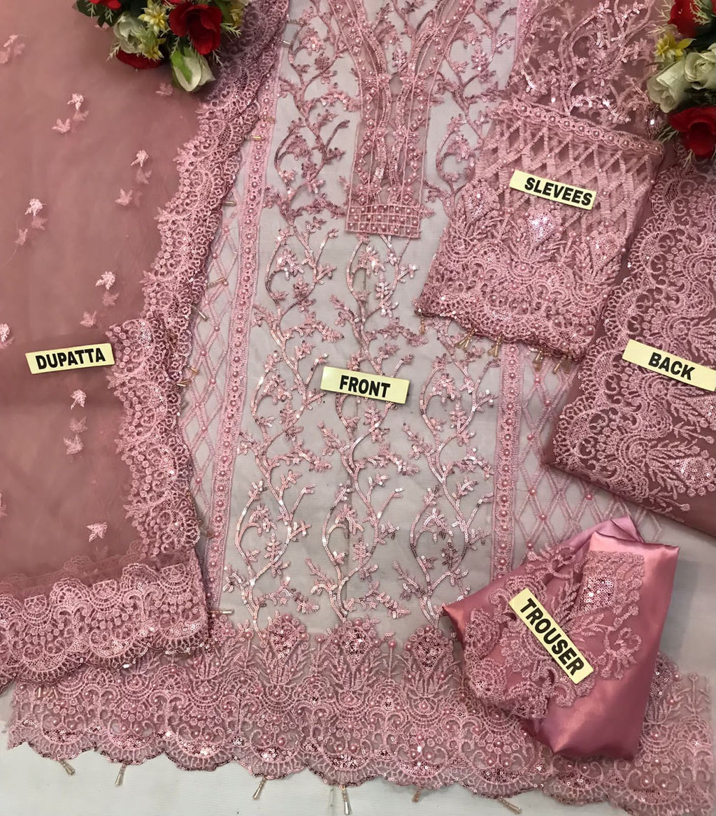 ANAYA Heavy Party wear dress unstiched net fabric