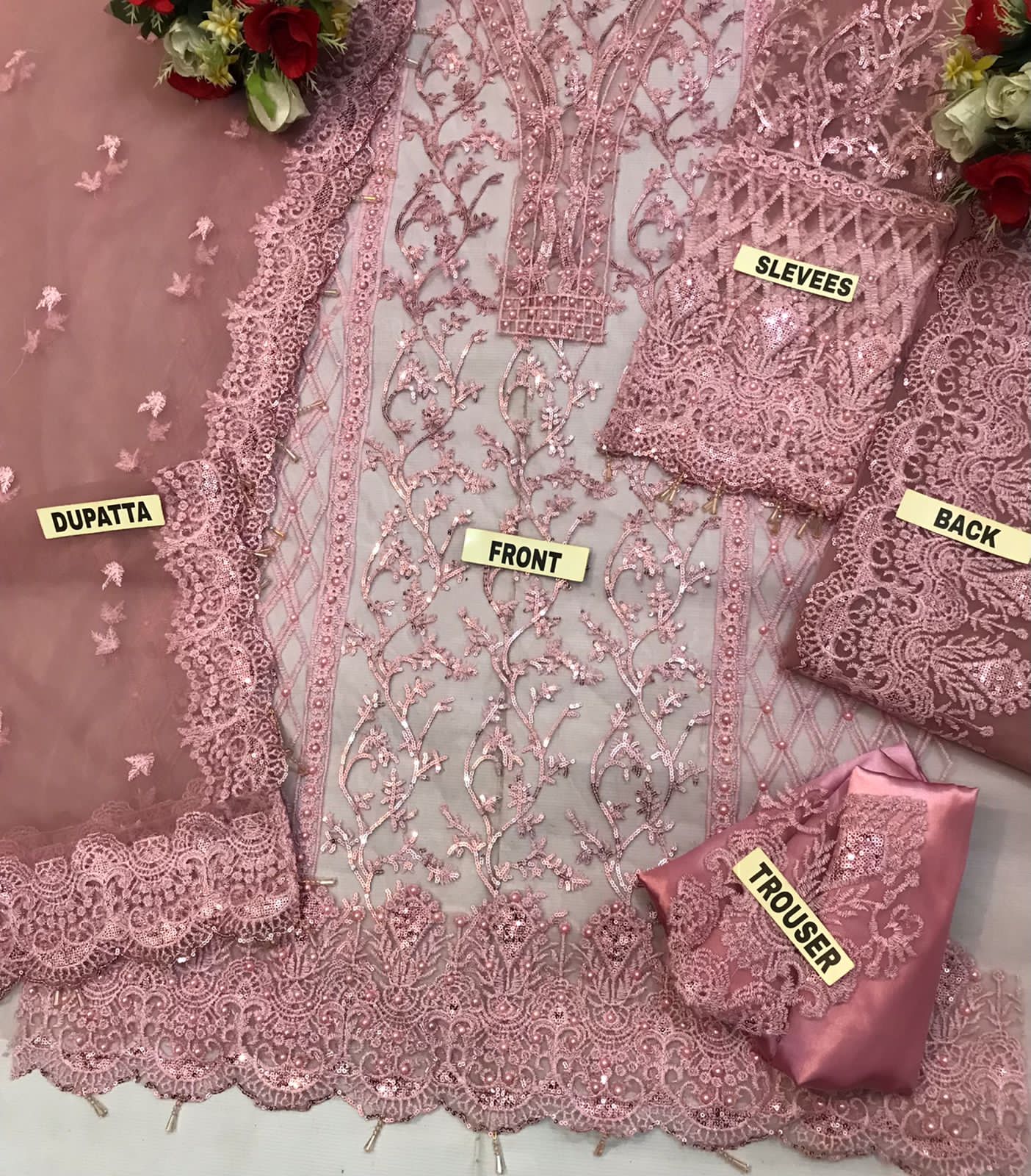 ANAYA Heavy Party wear dress unstiched net fabric