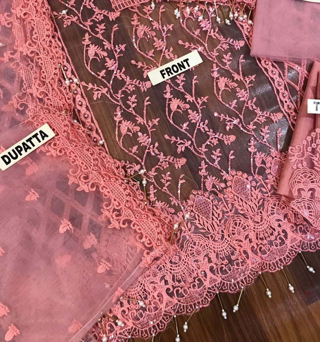 ANAYA PARTY WEAR NET DRESS UNSTICHED