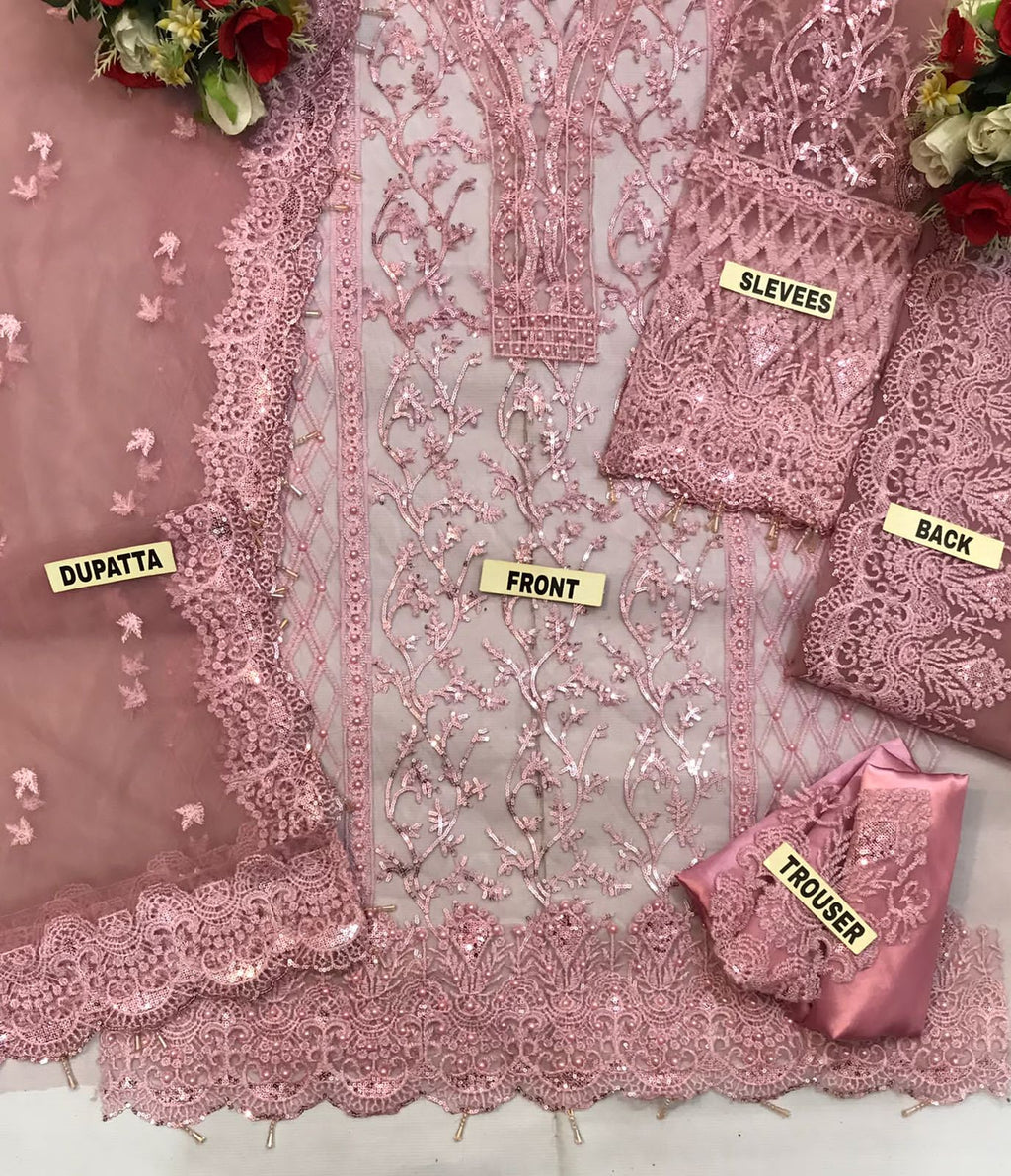 ANAYA Heavy Party wear dress unstiched net fabric