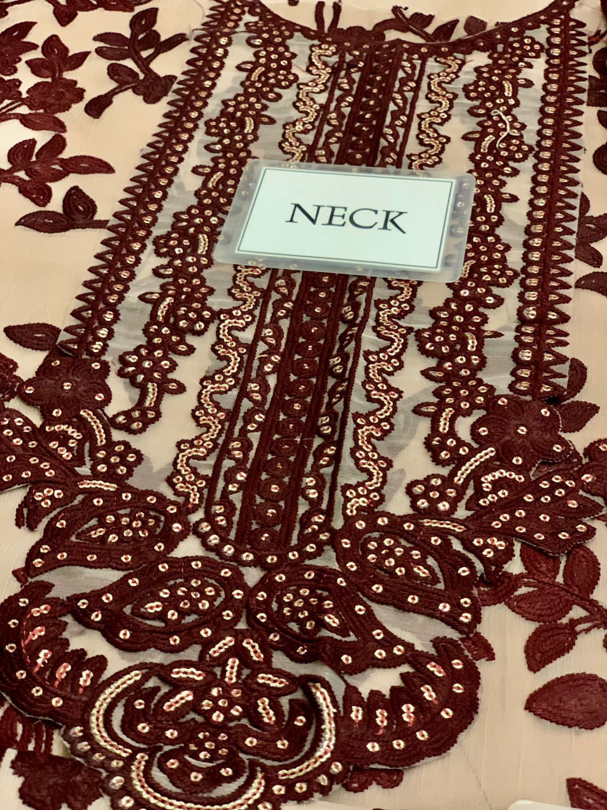 Asim Jofa Full Heavy Embroidered Chiffon Dress