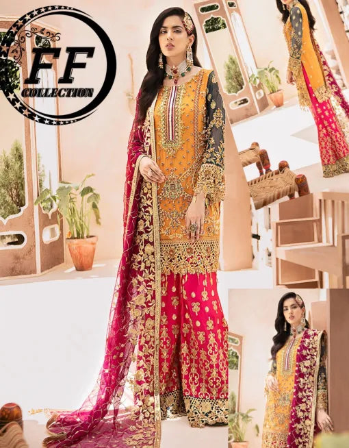 EMAN ADEEL CHIFFON FANCY EMB SUIT 1363