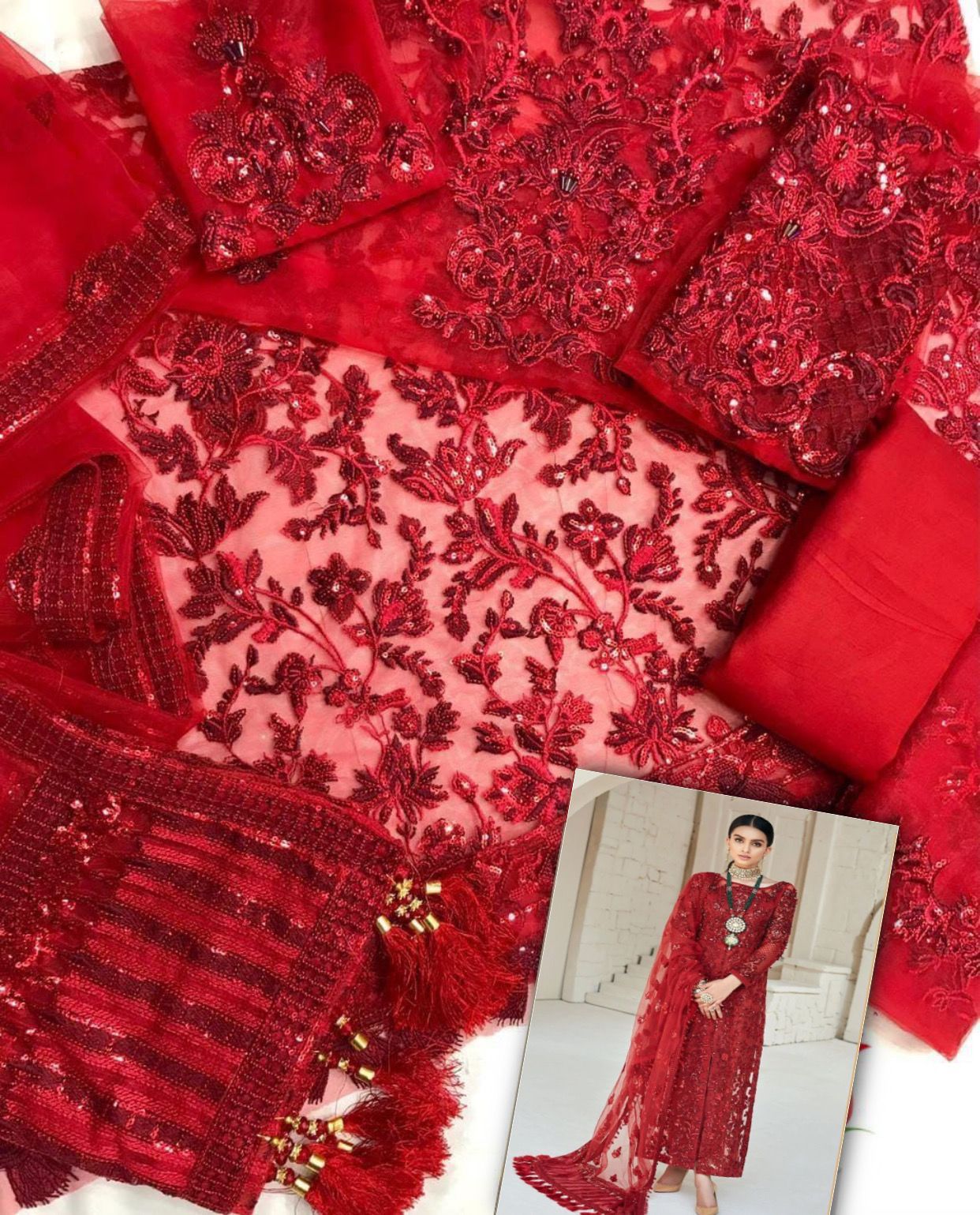 MARYAM HUSSAIN LUXURY COLLECTION NET DRESS