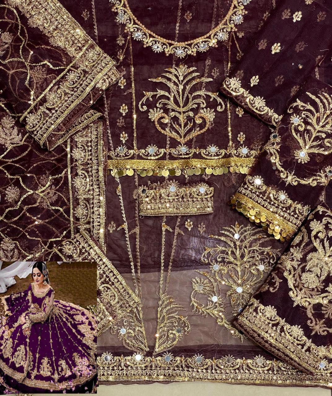 Hiramani Net heavy MAXI unstiched