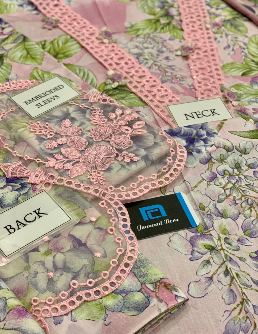 Maria b M print lawn with chiffon dupata