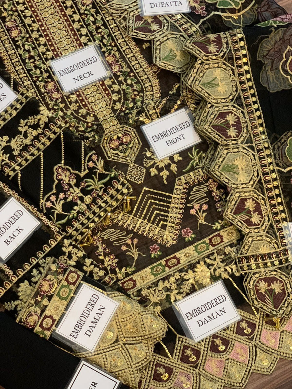 NUREH Chiffon Emb dress black