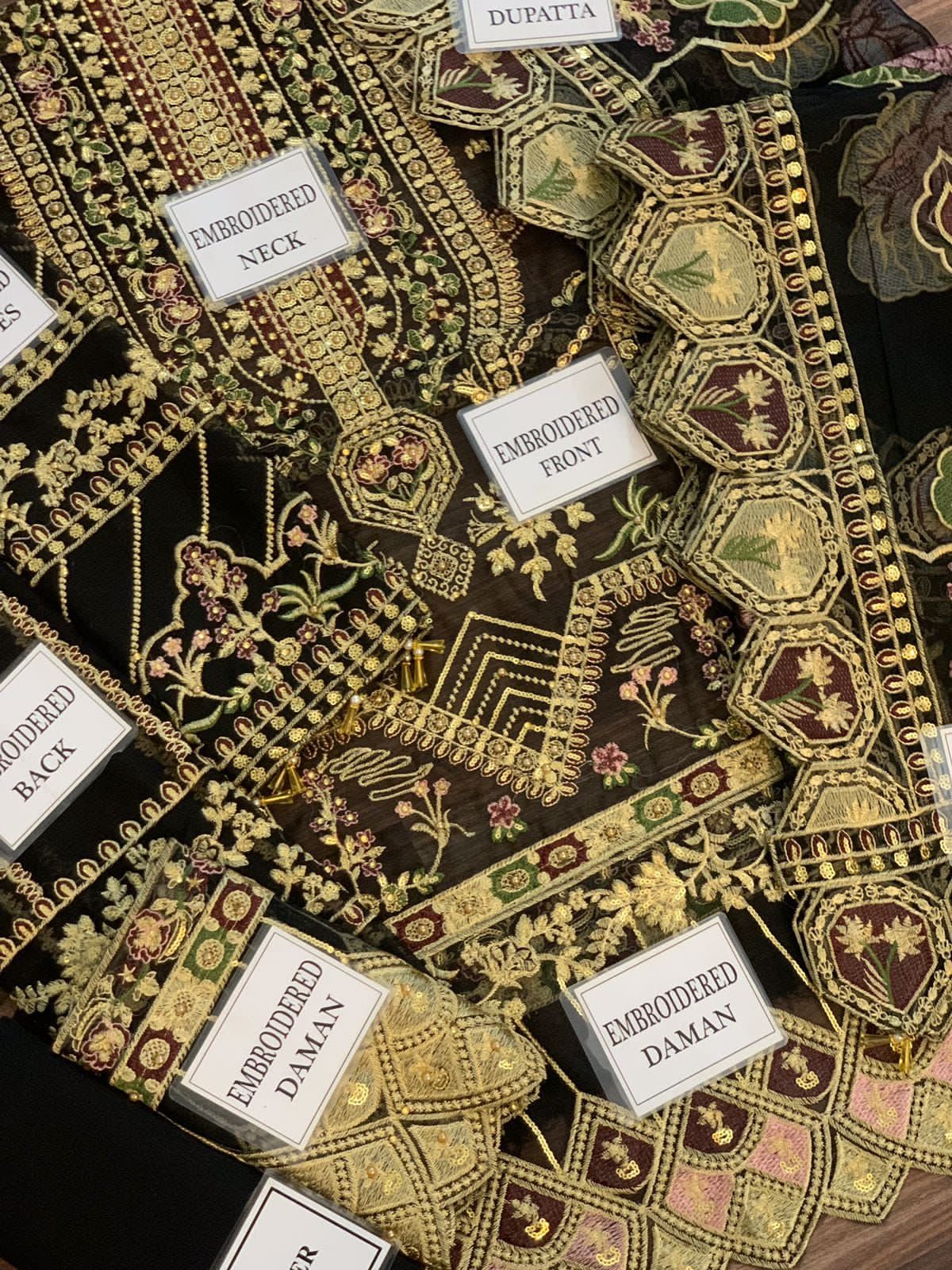 NUREH Chiffon Emb dress black