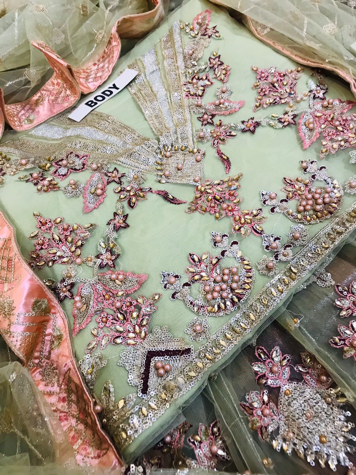 Asim Jofa Net heavy Bridal Maxi unstiched