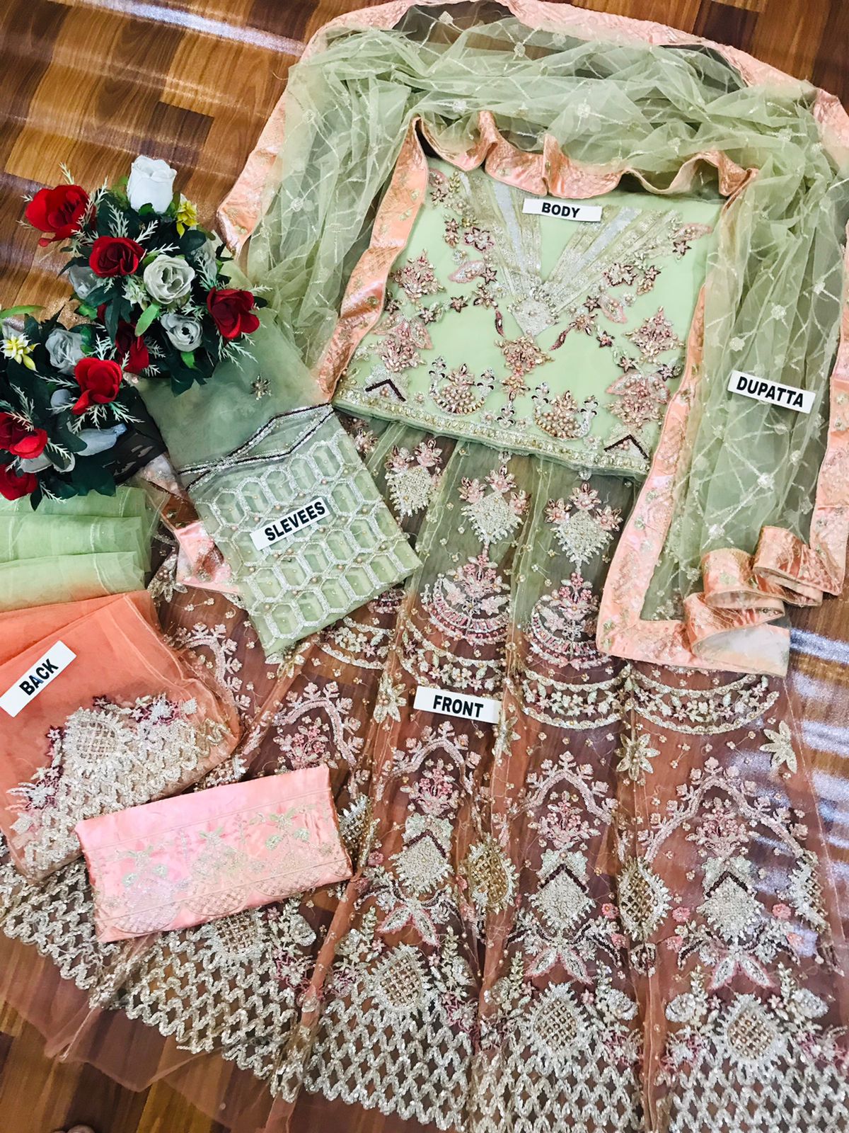 Asim Jofa Net heavy Bridal Maxi unstiched