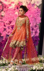 kashee Bridal Net Party wear dress unstiched