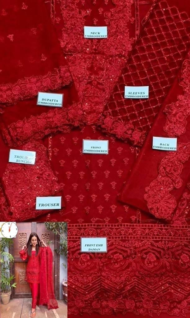 ZAINAB CHOTANI RED SUIT 1215