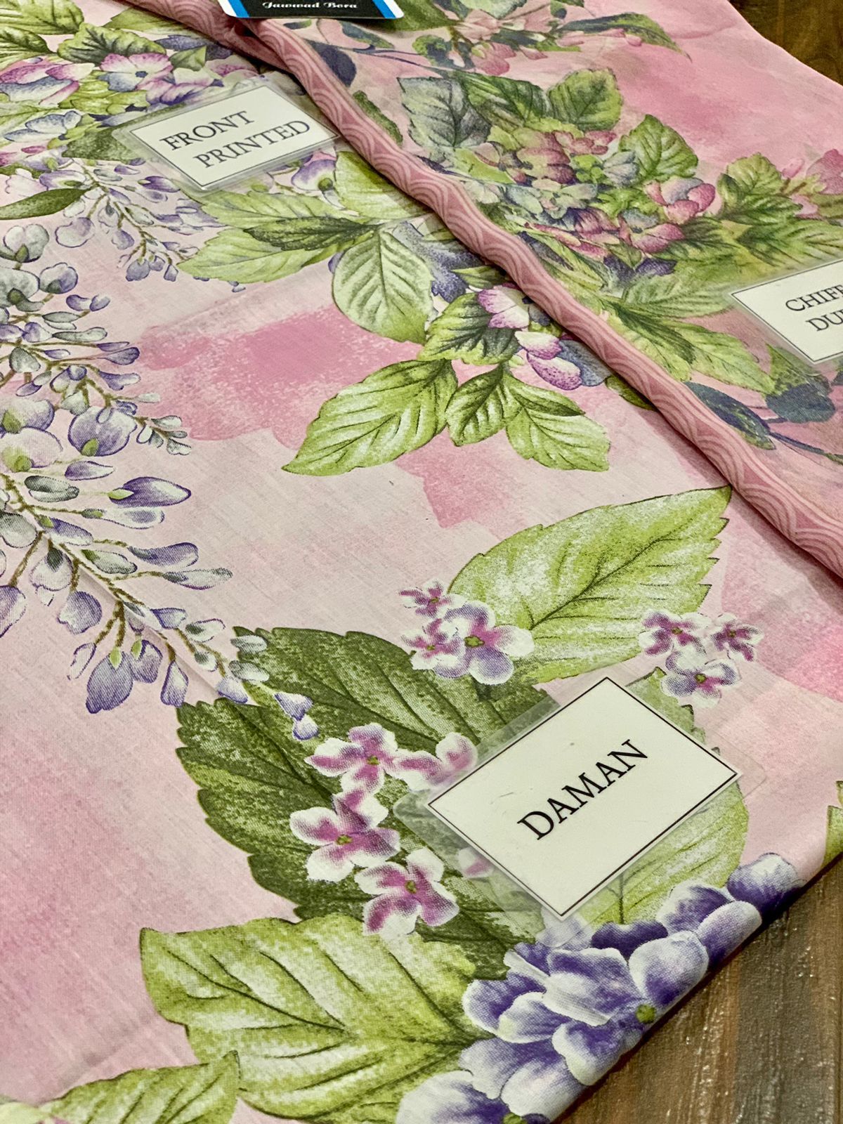 Maria b M print lawn with chiffon dupata