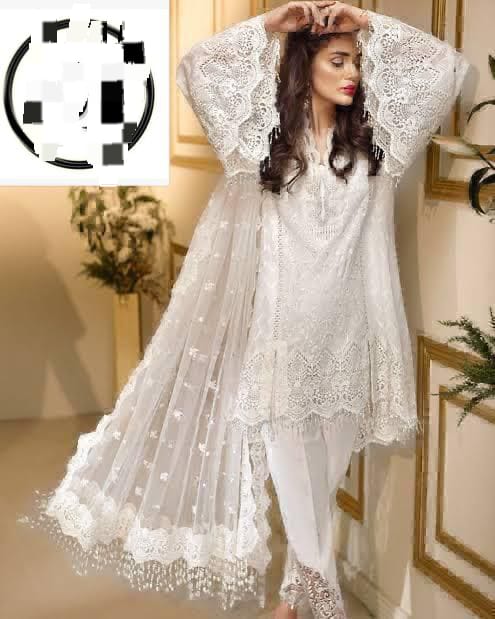 ANAYA Chiffon Embroired Party dress unstiched