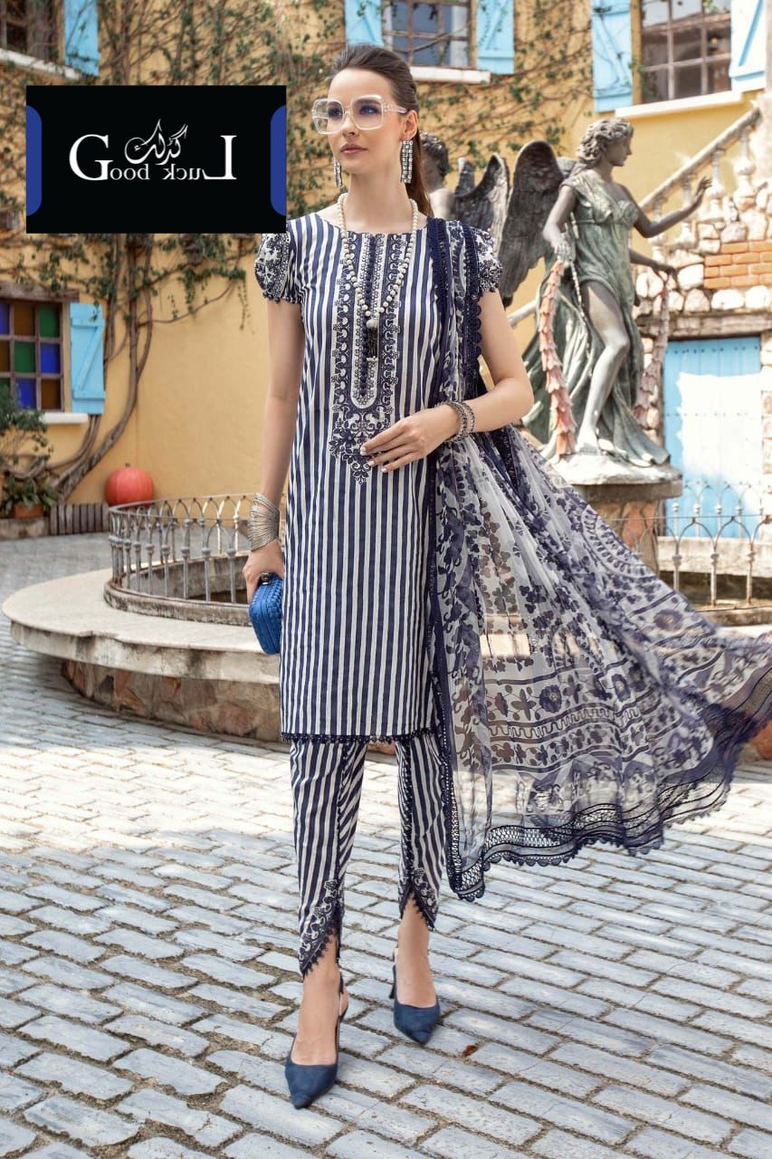 Maria b Mprint lAwn with chiffon dupata