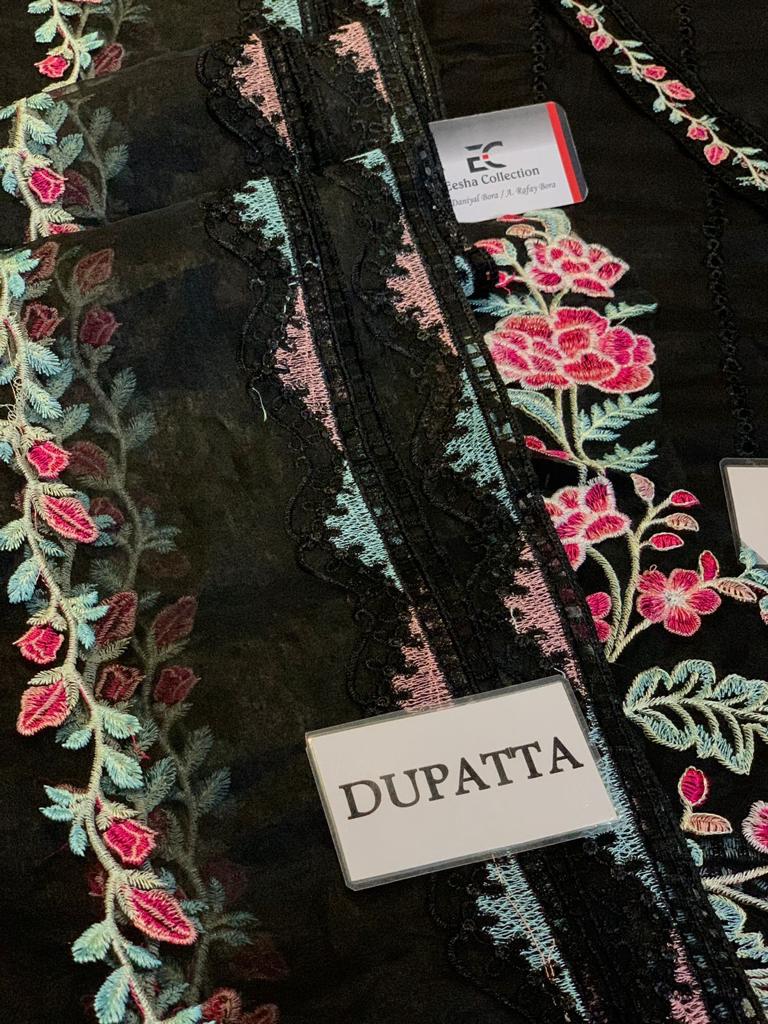 ADAN LIBAS Cotton Embroired unstiched Chikankari