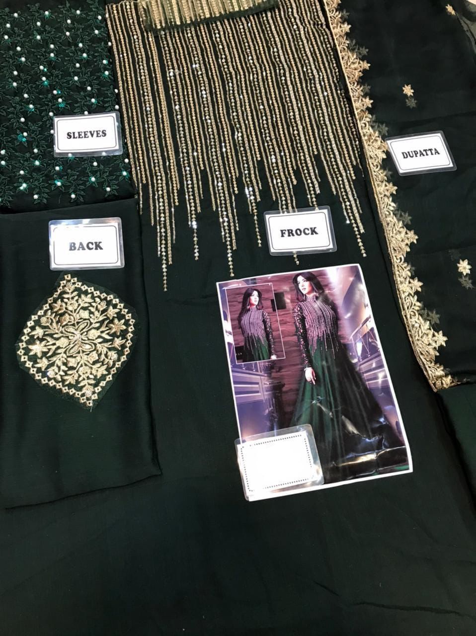 Designer Wear Chiffon Embroired Maxi unstiched