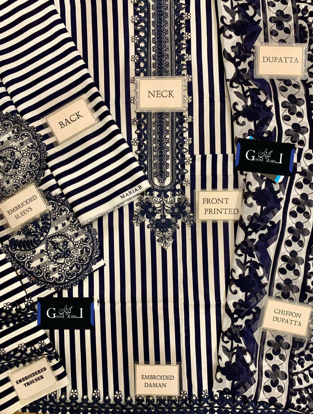 Maria b Mprint lAwn with chiffon dupata