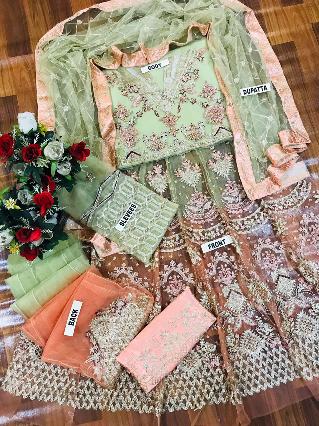 Asim Jofa Net heavy Bridal Maxi unstiched