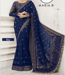 Maria B Bridal Saree unstiched