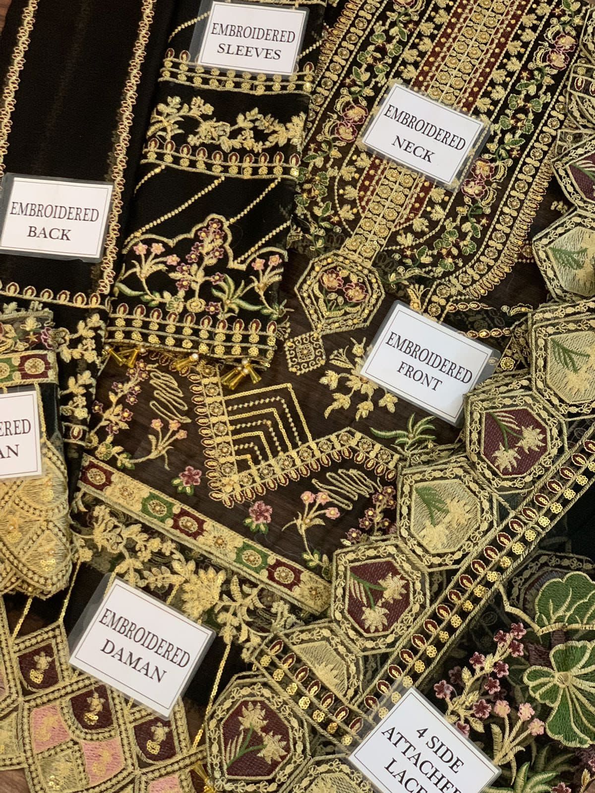 NUREH Chiffon Emb dress black