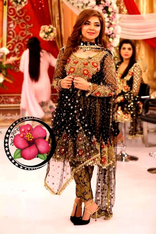 Net Party wear dress unstiched