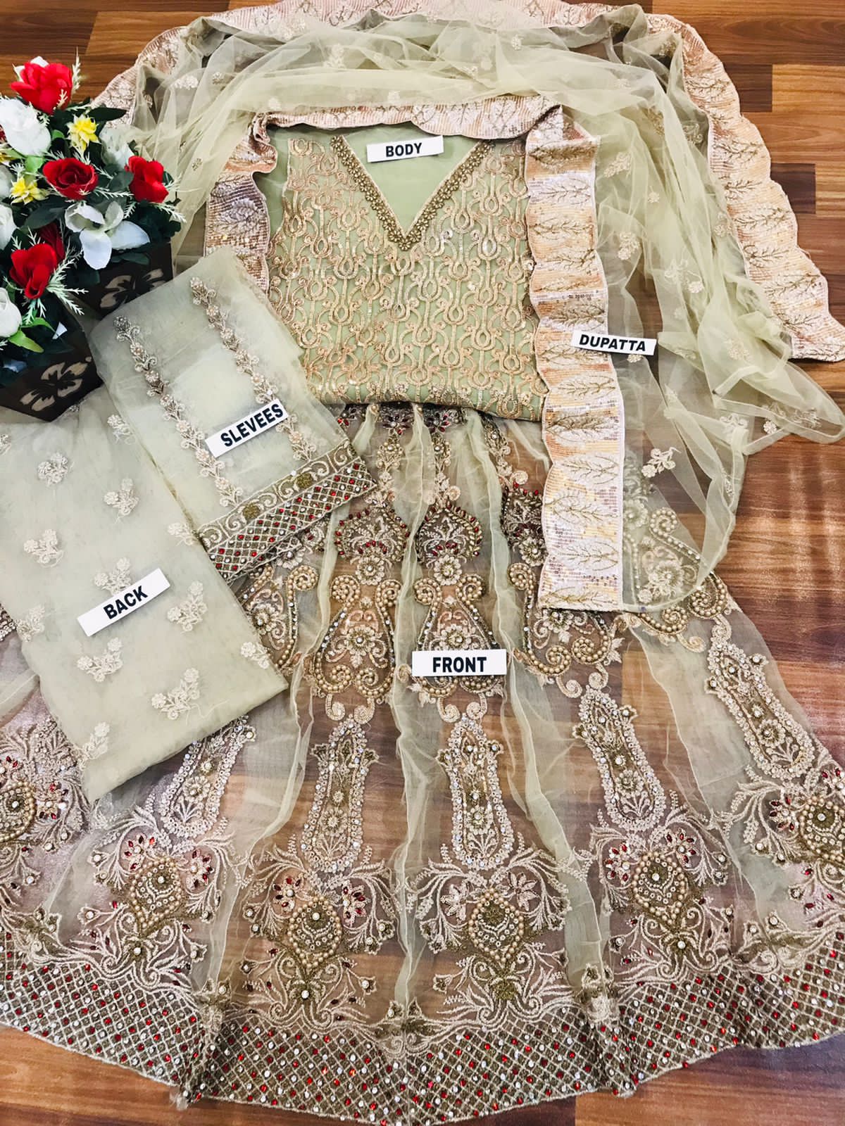 IMROZIA Net Heavy MAXI EMBROIRED