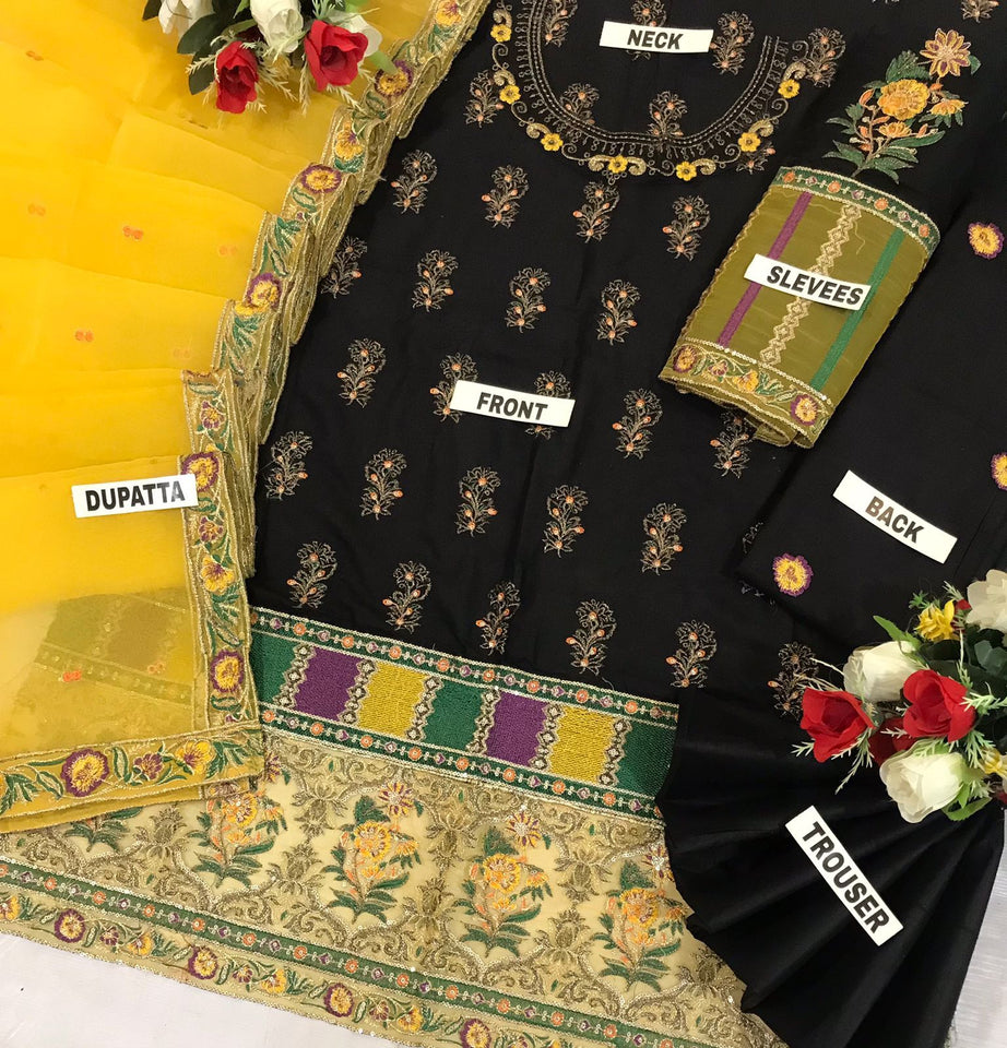 Cotton Dress embroired unstiched