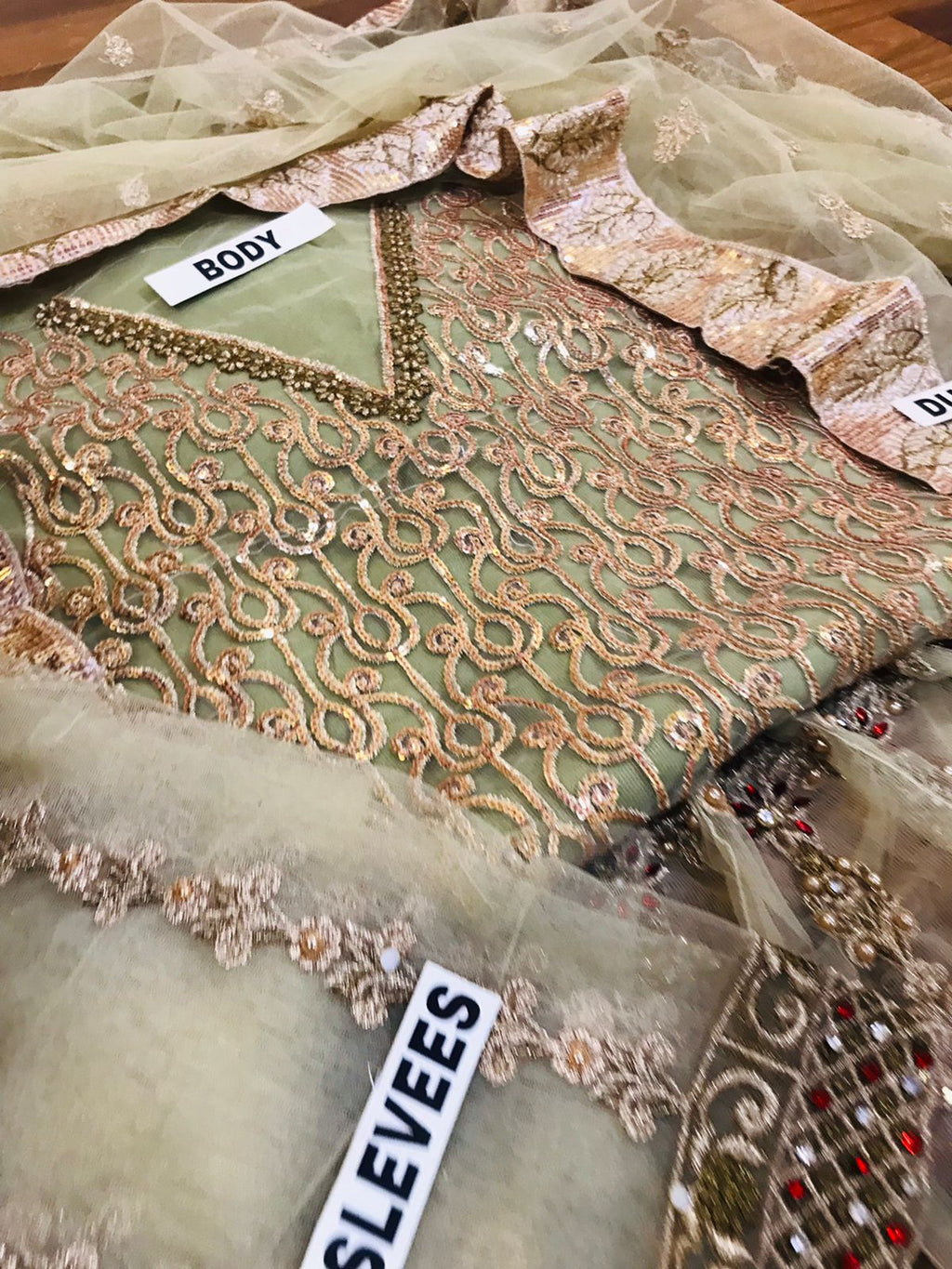 IMROZIA Net Heavy MAXI EMBROIRED