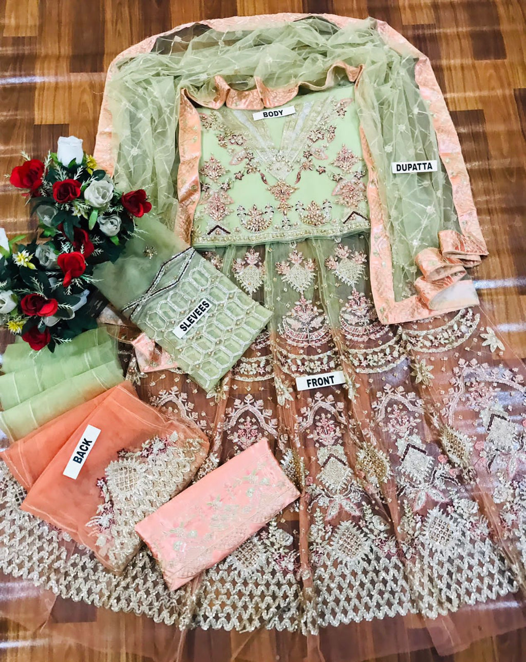 Asim Jofa Net heavy Bridal Maxi unstiched