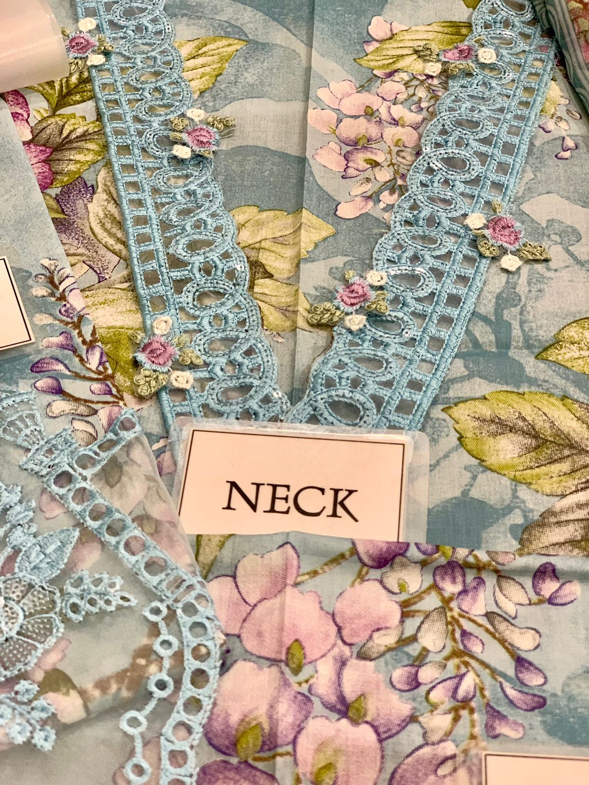 Maria b M print lawn with chiffon dupata