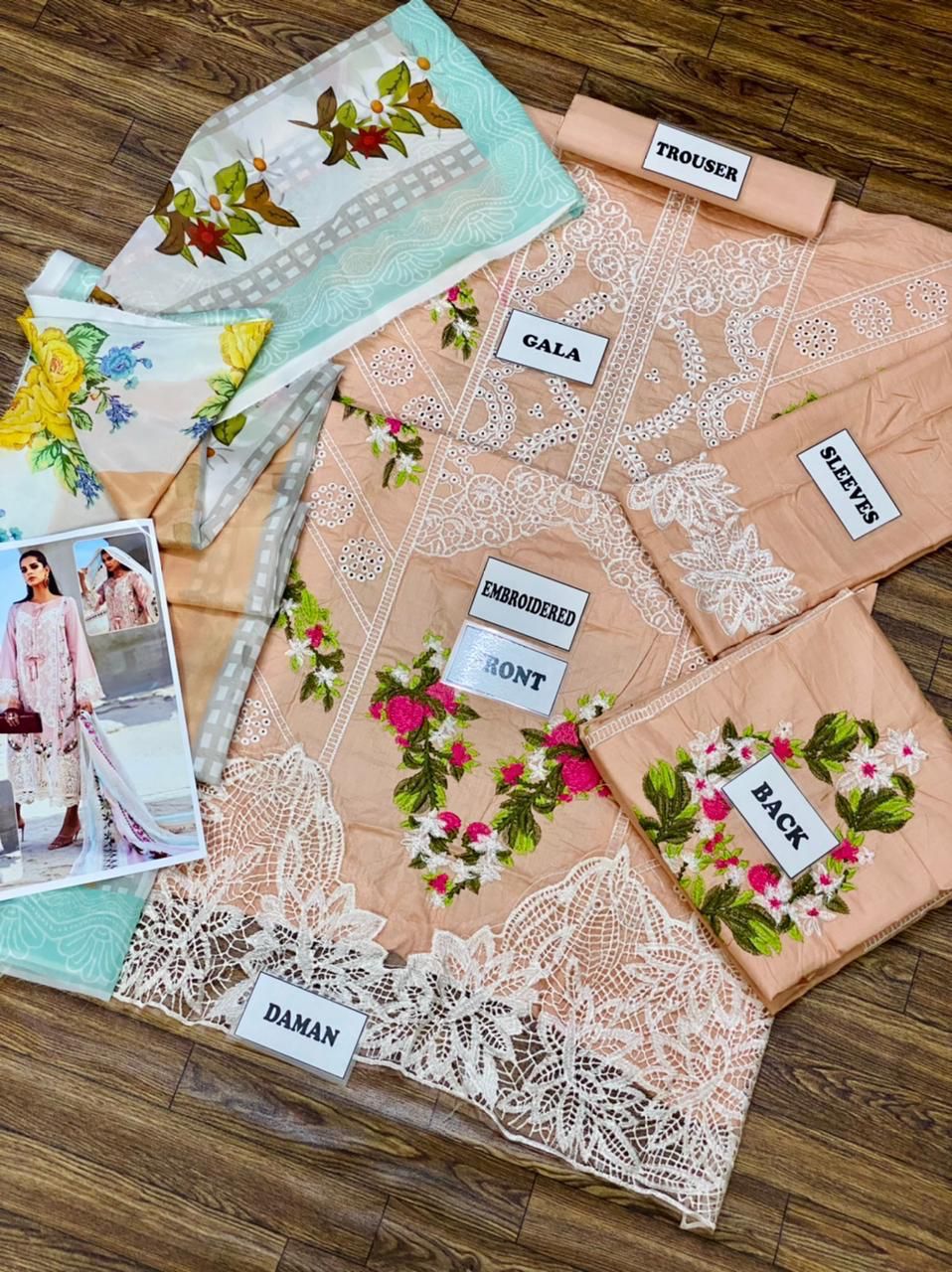 Crimson Lawn Chickenkari Embroired unstiched dress