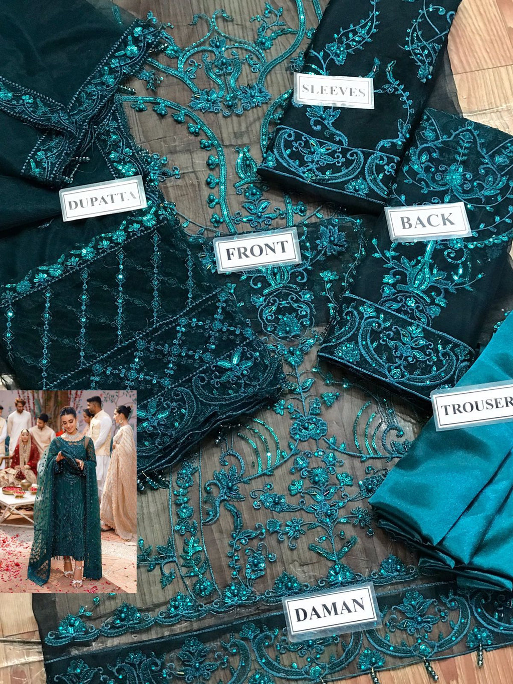 Kanwal-Malik Organza Embroired Party wear dress