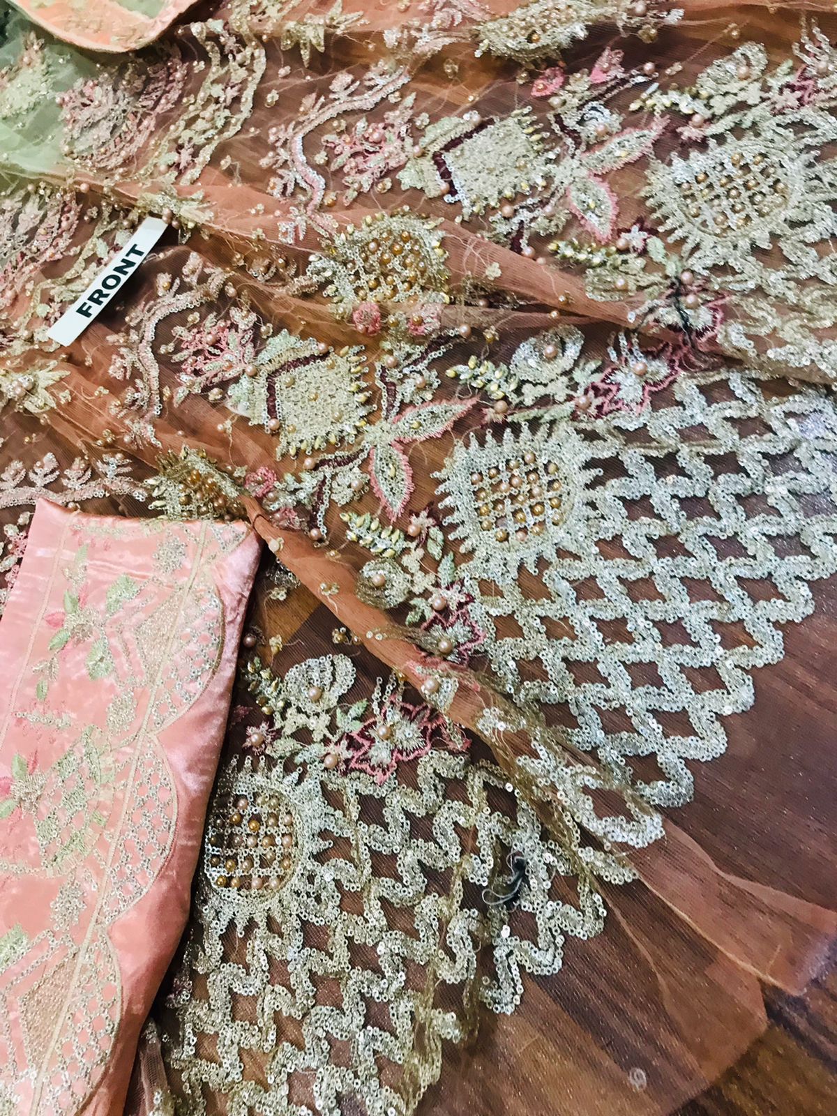 Asim Jofa Net heavy Bridal Maxi unstiched