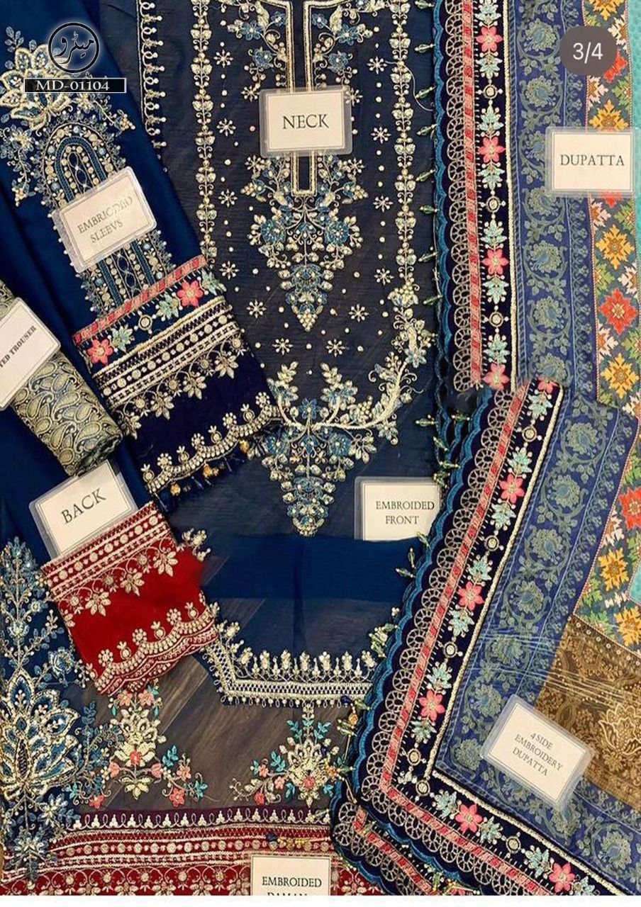 Maria b Chiffon Party wear dress unstiched